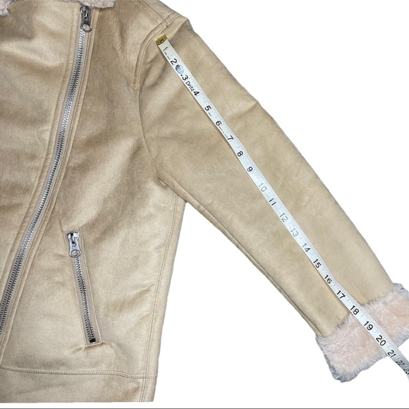 Suede faux fur moto jacket - Picture 7 of 8